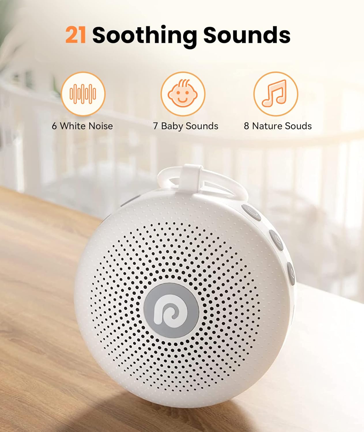 Transform Your Sleep with the Portable D11 Max Noise Machine – 21 Soothing Sounds, Long-Lasting Battery, and Perfect for Home or Travel!